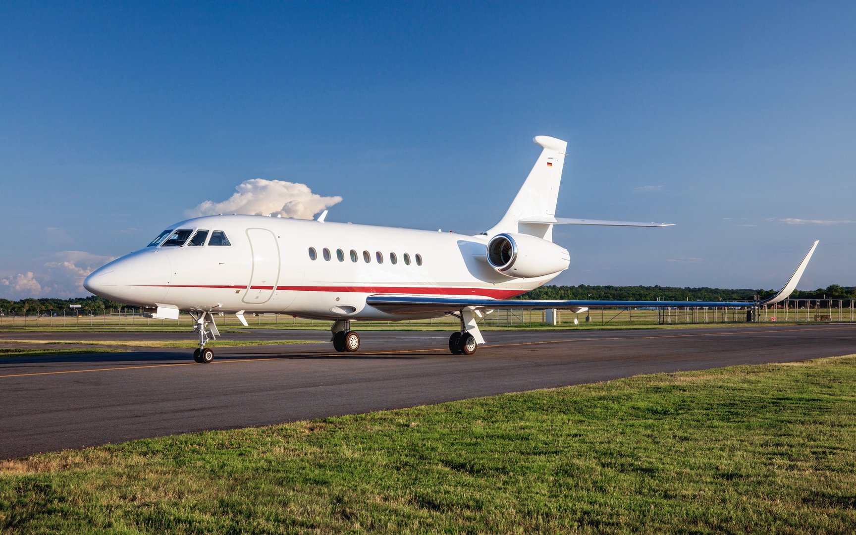 Falcon 2000LXS auf dem Runway