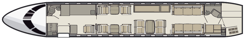 Bombardier global 6000 floorplan Bombardier global 6000 Grundriss