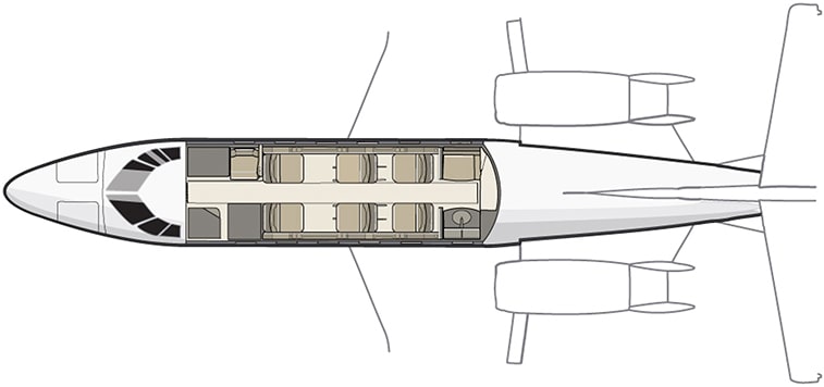 Cessna Citation XLS+ Grundriss